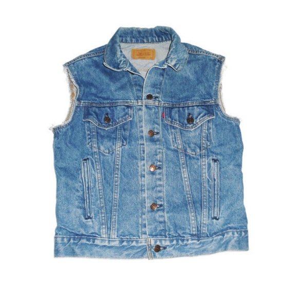 blue jean vest